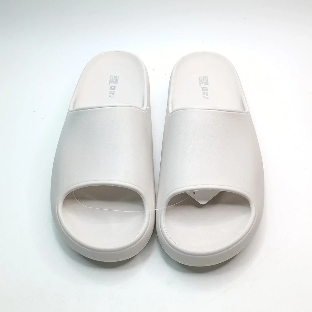 32 Degrees Cushion Slide Men Size 9-10 White Lightweight EVA Foam Sandals